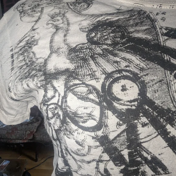 Lip Service White Graphic Prey For Rock N Roll Baby Tee Y2K - Picture 2 of 8